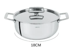 Faitout Cristel Castel'Pro en acier inoxydable 18/10 5 ply
