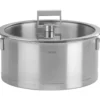 Faitout Cristel Strate Fixe en acier inox 18/10 + couvercle en verre plat