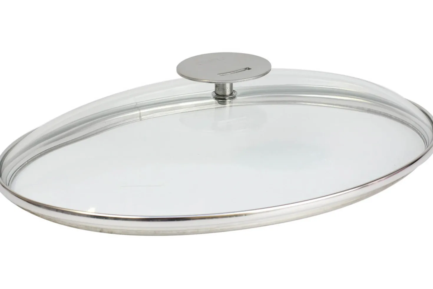 Faitout ovale Cristel Mutine amovible 30cm + grille en inox et couvercle en verre
