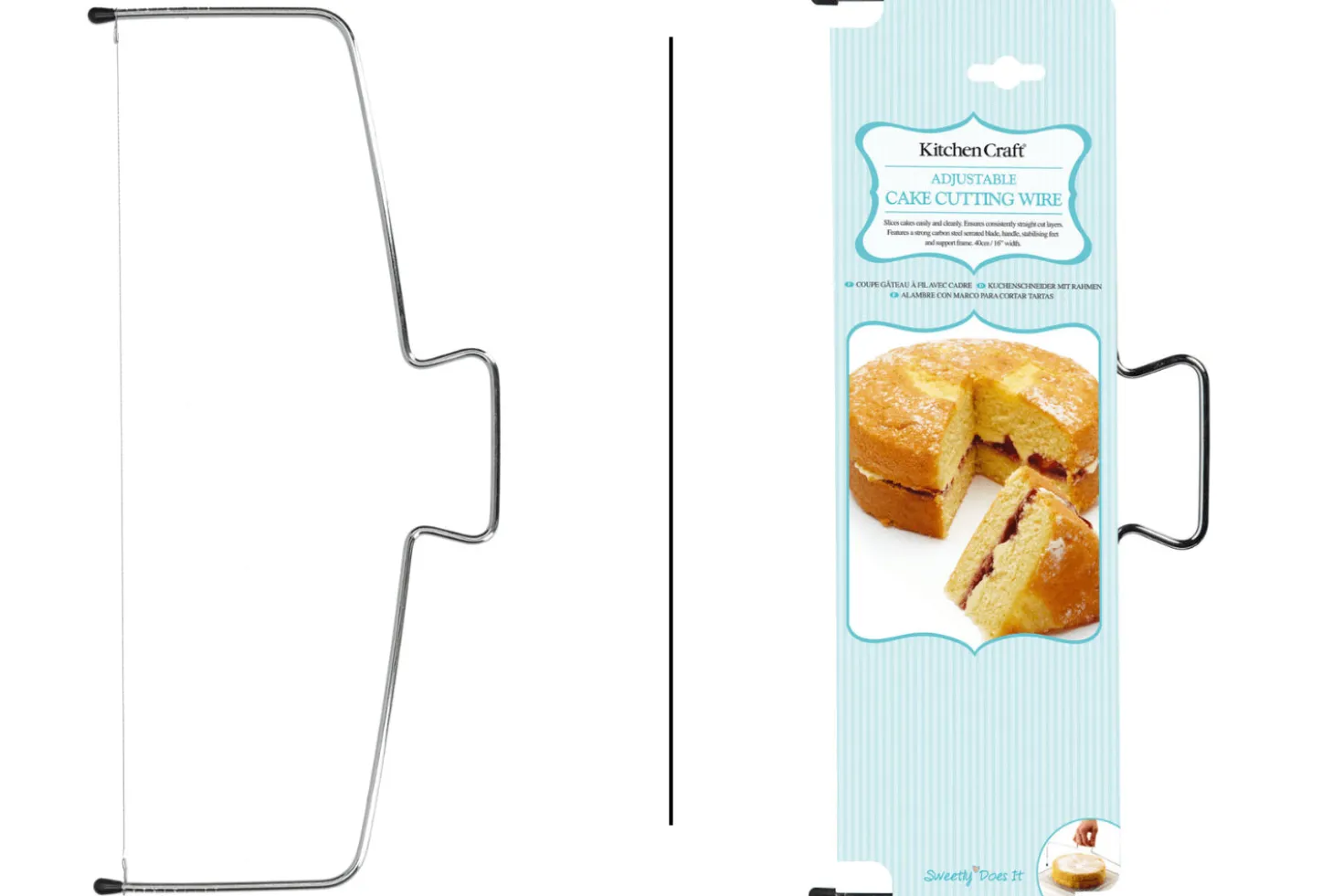 Fil à découper pour gâteaux KitchenCraft Sweetly Does It en acier carbone