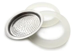 Filtre de rechange pour cafetière italienne Gefu Emilio 6 tasses + 2 joints d'étanchéité