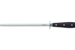 Fusil à aiguiser acier Wüsthof Ikon mèche ronde 26cm grain fin
