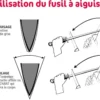 Fusil à aiguiser plat en diamant TAIDEA 25cm