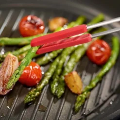 Grande pince de cuisine Triangle inox embouts silicone amovibles