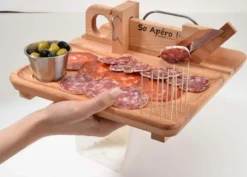 Guillotine à saucisson SO APERO ! 100% française + plateau intégré