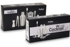 Kit cocktail Deluxe 7 pièces acier inoxydable Pulltex + recettes