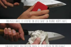 Kit complet japonais Suehiro pour effacer la rouille et polir les lames