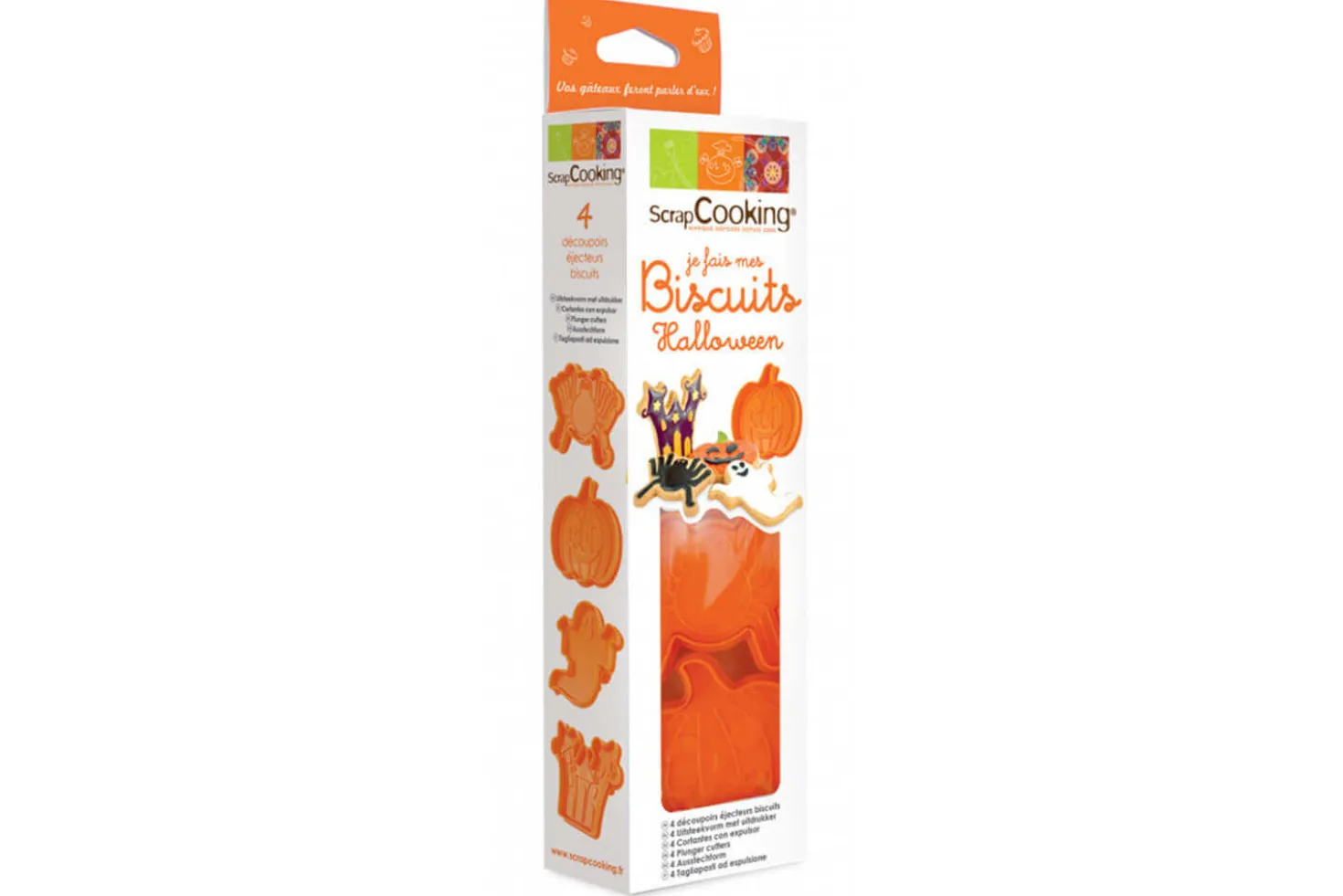 Kit de 4 découpoirs éjecteurs Scrapcooking Halloween