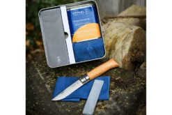 Kit d'entretien pour couteaux Opinel pierre + huile + chiffon microfibre