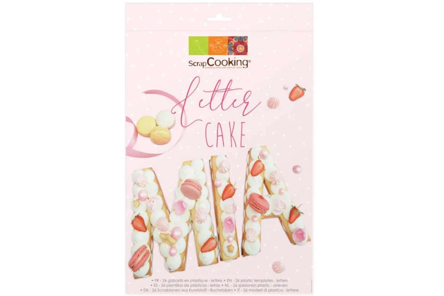 Kit letter cake Scrapcooking 26 gabarits lettres - Réutilisable