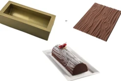 Kit moule à bûche en silicone Silikomart Magic Wood