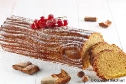 Kit moule à bûche 250 x 90mm + tapis de décor Silikomart