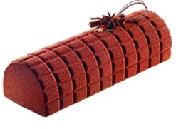 Kit moule à bûche 250 x 90mm + tapis de décor Silikomart