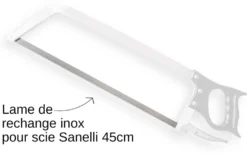 Lame de rechange acier inox pour scie de boucher Sanelli 45cm