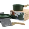 L'Incroyable Kit Cookut 2 poêles et 1 casserole à poignée amovible - fougère