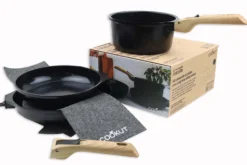 L'Incroyable Kit Cookut 2 poêles et 1 casserole à poignée amovible - graphite