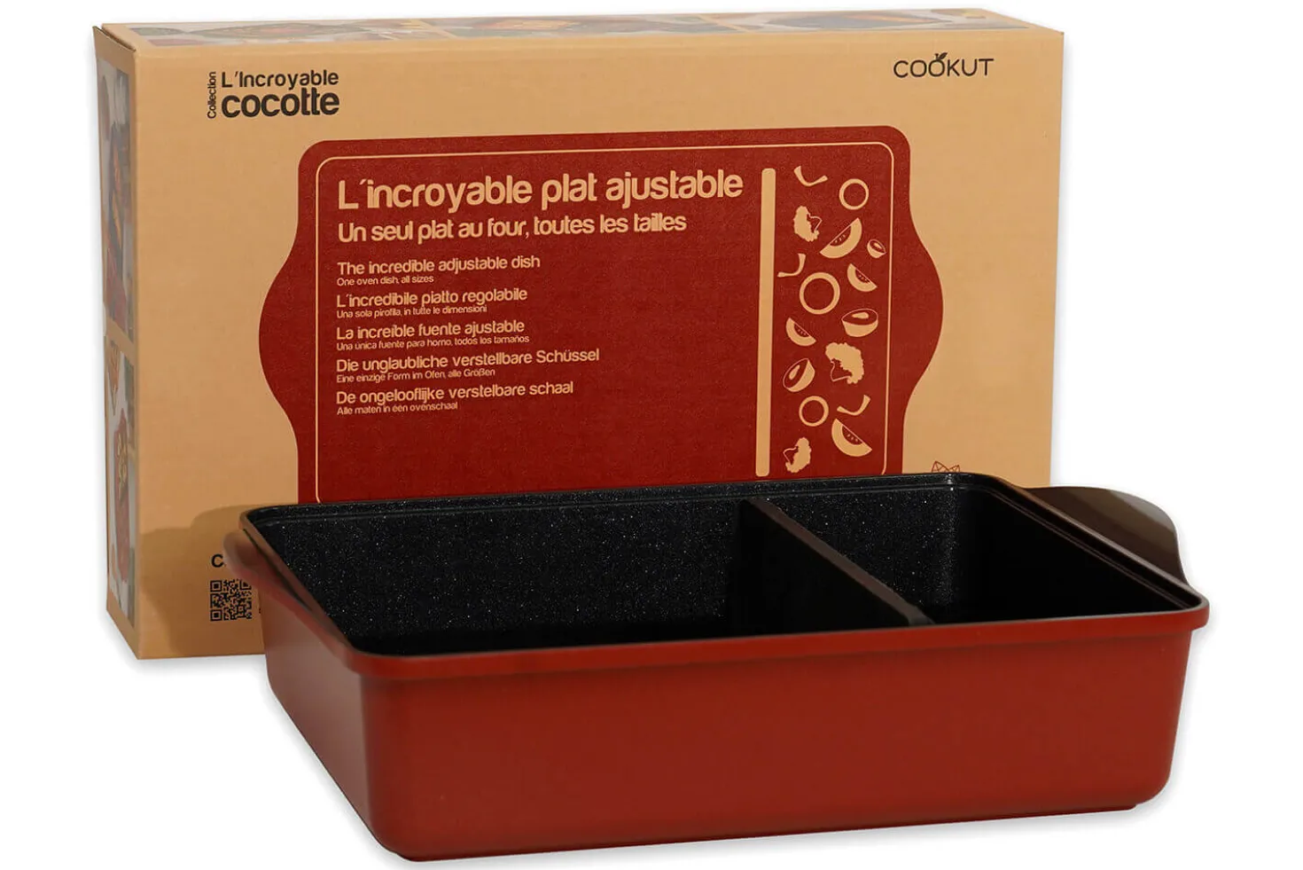 L'Incroyable Plat Ajustable Cookut 40x30cm passion