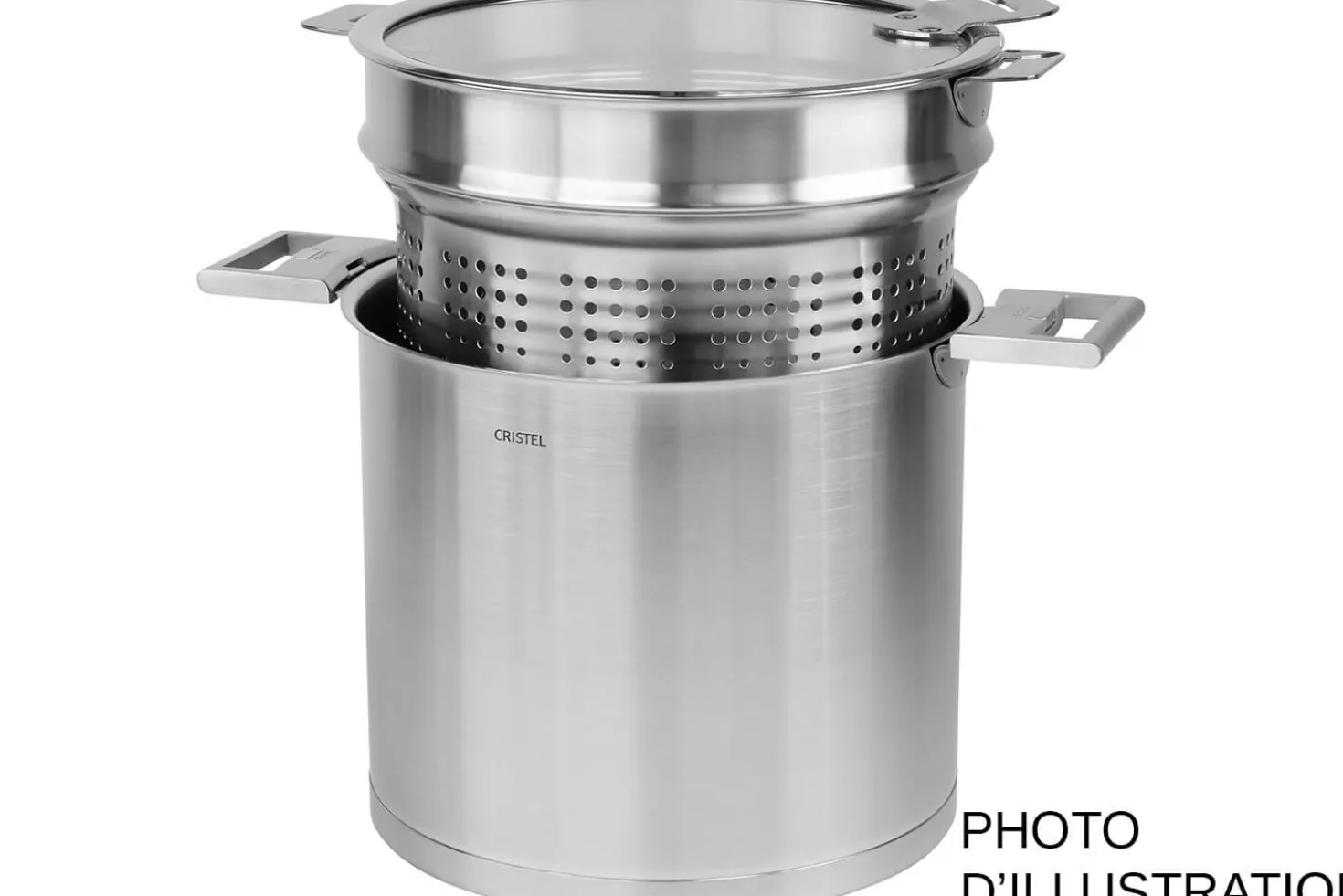 Élément cuit-pâtes Cristel Strate Amovible 22cm en acier inox 18/10