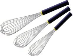 Lot de 3 fouets FMC professionnels Matfer manche Exoglass®
