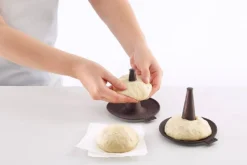 Lot de 6 moules à bagel Lékué marron en silicone Platinum