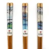 Lot de 5 paires de baguettes chinoises en bambou Kutoyama - Modèle 2
