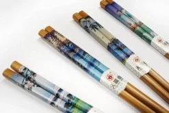 Lot de 5 paires de baguettes chinoises en bambou Kutoyama - Modèle 2