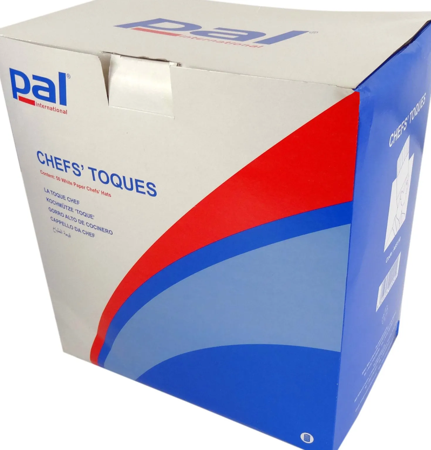 Lot de 10 toques de chef en papier taille réglable 26.5cm