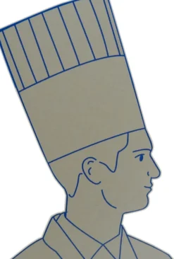 Lot de 10 toques de chef en papier taille réglable 26.5cm