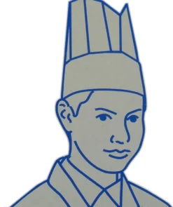Lot de 10 toques de chef en papier taille réglable 23.5cm