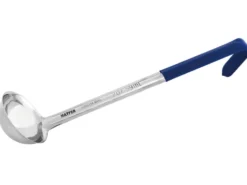 Louche professionnelle Matfer 5,9cl acier inox monobloc 68mm manche bleu