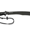 Machette kukri Wildsteer W Tiger WTIG3113NM 45cm lame noire manche Kraton noir + étui en nylon MOLLE