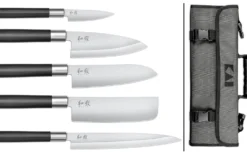 Malette 5 couteaux japonais KAI Wasabi Black JAPON