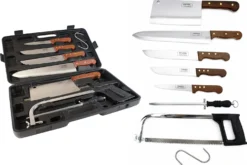 Malette de 8 couteaux et accessoires pour bouchers et chasseurs Pradel Excellence