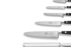 Malette de 5 couteaux + 1 fusil Sabatier Idéal Inox 100% forgés et français
