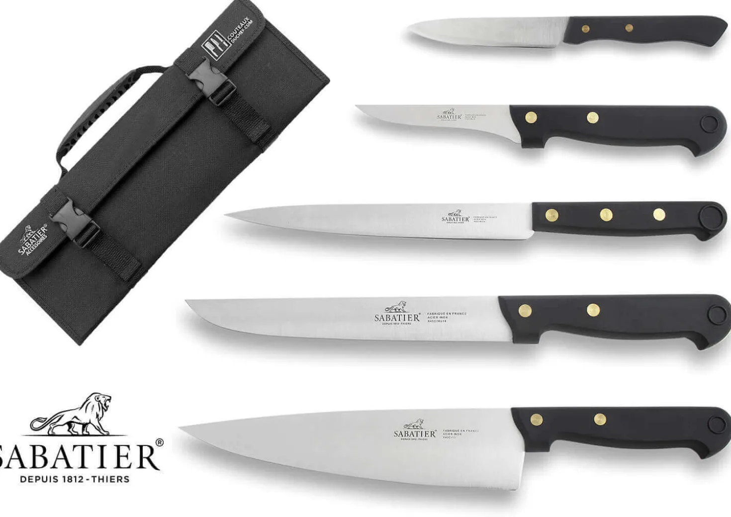 Malette de 5 couteaux Sabatier Cuisine d'Aujourd'hui fabriqués en France