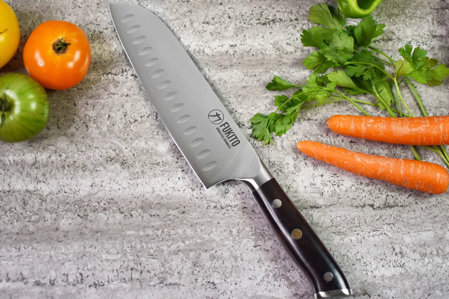 Mallette 5 couteaux de cuisine Fukito Ebène X50