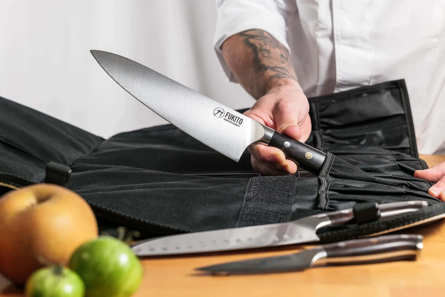 Mallette 5 couteaux de cuisine Fukito Ebène X50