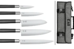 Mallette 5 couteaux japonais KAI Wasabi Black EURO