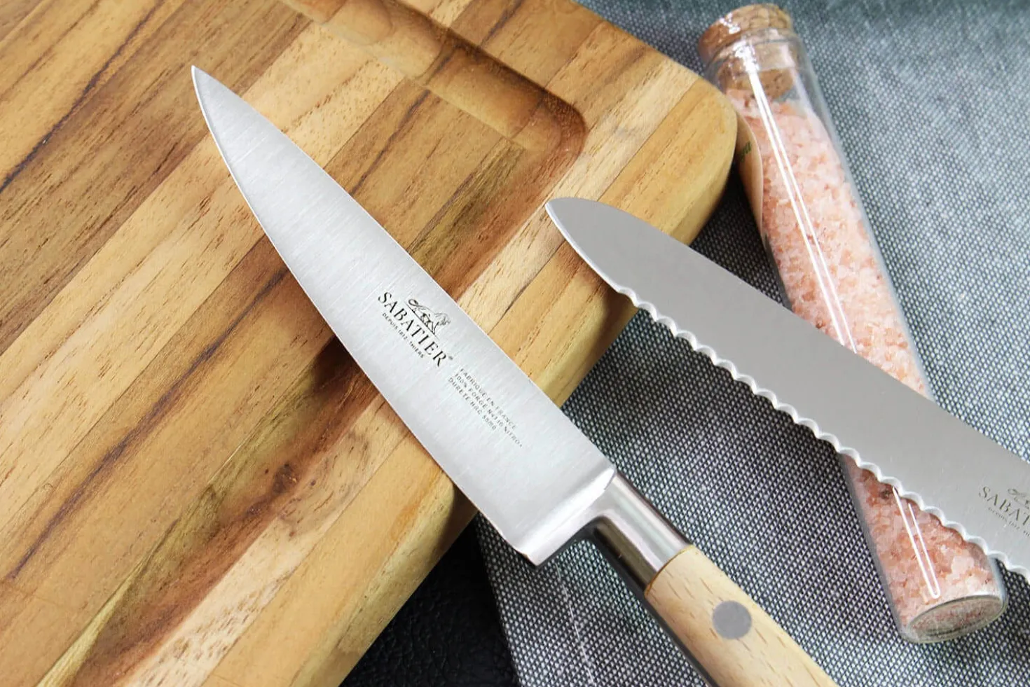 Mallette cuisine Sabatier Brocéliande 5 couteaux fabrication française + 1 fusil