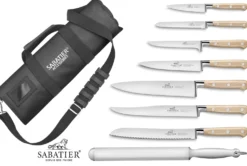Mallette cuisine Sabatier Brocéliande 7 couteaux fabrication française + 1 fusil