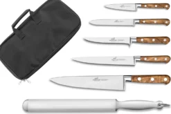 Mallette cuisinier Sabatier Provençao 5 couteaux fabrication française + 1 fusil