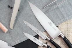 Mallette cuisinier Sabatier Edonist 6 couteaux fabrication française + 1 fourchette + 1 fusil