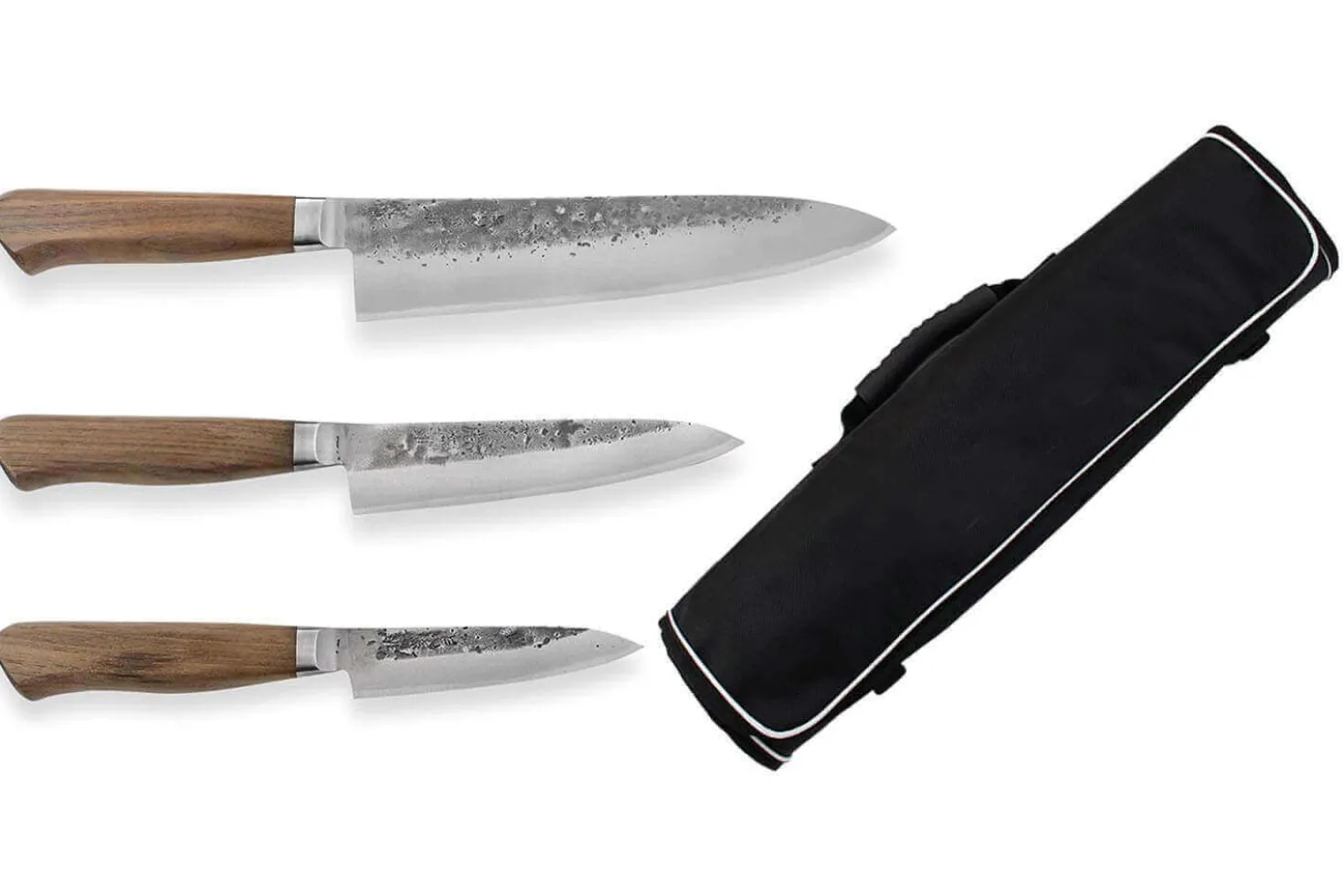 Mallette de 3 couteaux japonais artisanaux Wusaki Nogami