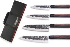 Mallette du cuisinier 4 couteaux forgés main 3 Claveles Osaka