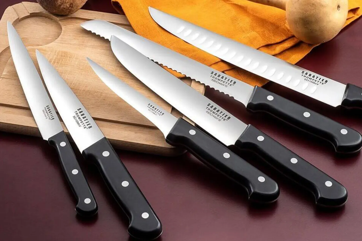 Mallette extra plate 5 couteaux de boucher Sabatier Trompette Universal