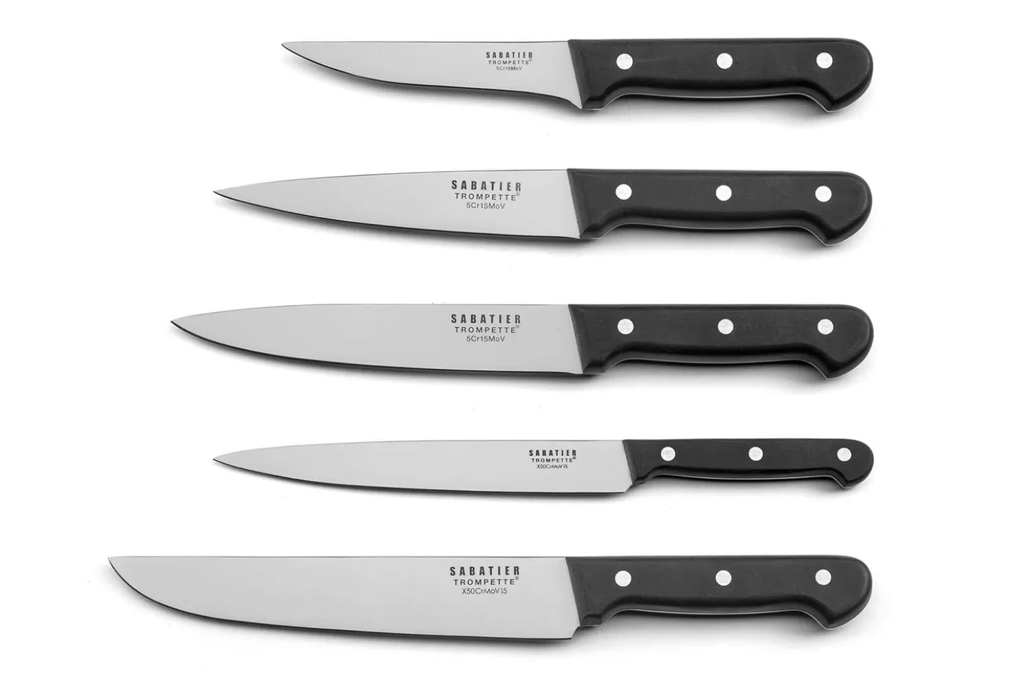 Mallette extra plate 5 couteaux de boucher Sabatier Trompette Universal