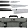 Mallette Kai Shun Classic 3 couteaux japonais damassés
