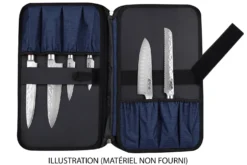 Mallette vide Wusaki bleue pour 21 couteaux et ustensiles + 1 grande poche de rangement