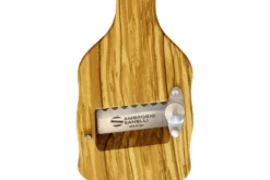 Mandoline à truffes Ambrogio Sanelli lame crantée en inox et manche en olivier