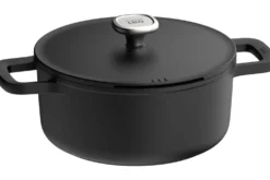 Marmite antiadhérente Berghoff Leo Phantom en aluminium 28cm avec couvercle et maniques